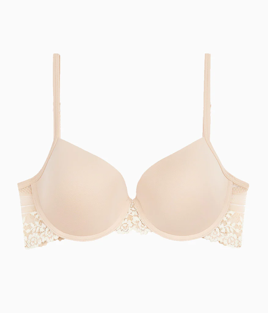 Embrace Lace® Petite Push Up Underwire Bra: Sand - Image 4