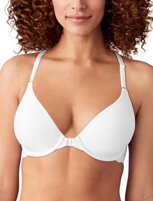 Inspired Eyelet Front Close T-Shirt Bra: Pale Iris - Image 5