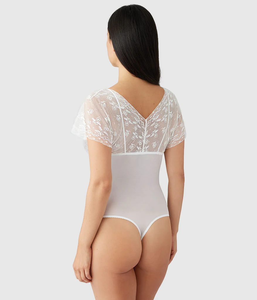 Lifted In Luxury Bodysuit: Egret - Image 2
